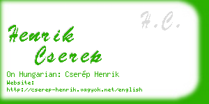 henrik cserep business card